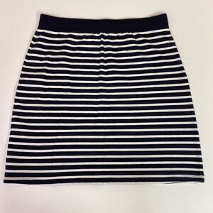 Talbots Blue & White Nautical Stripe Knit Pull On Skirt Size - MP